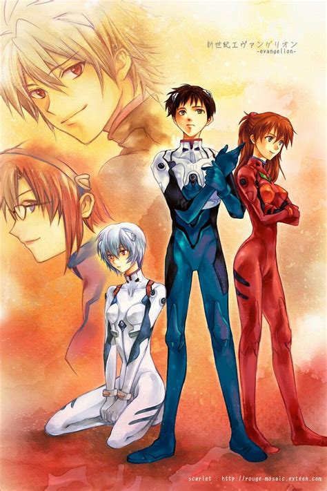 Evangelion Asuka Shinji Rei Mari Kaworu Neon Genesis Evangelion