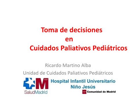 PDF Toma de decisiones en Cuidados Paliativos Pediátricos PDF