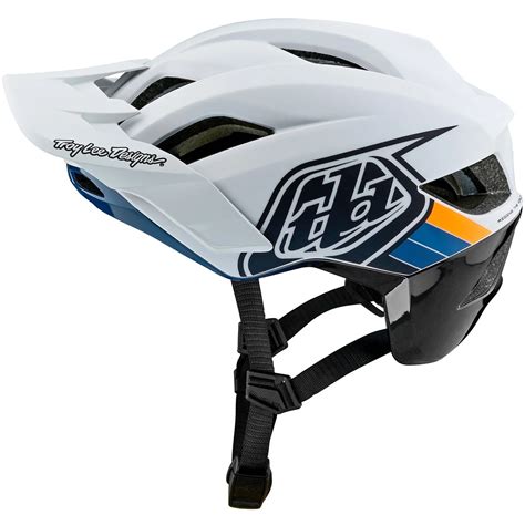 Troy Lee Designs Casque V Lo Flowline Se Mips Badge Light Gray Charcoal