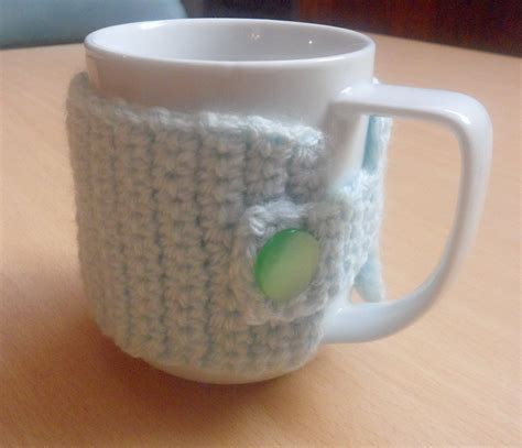 Cubre Taza Verde Agua Crochet Mugs Knit Crochet