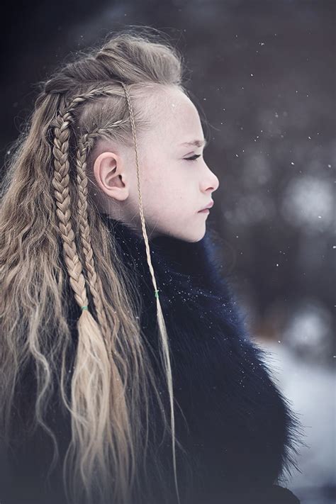 Winter Portrait Lagertha Hair Braids For Long Hair Viking Hair