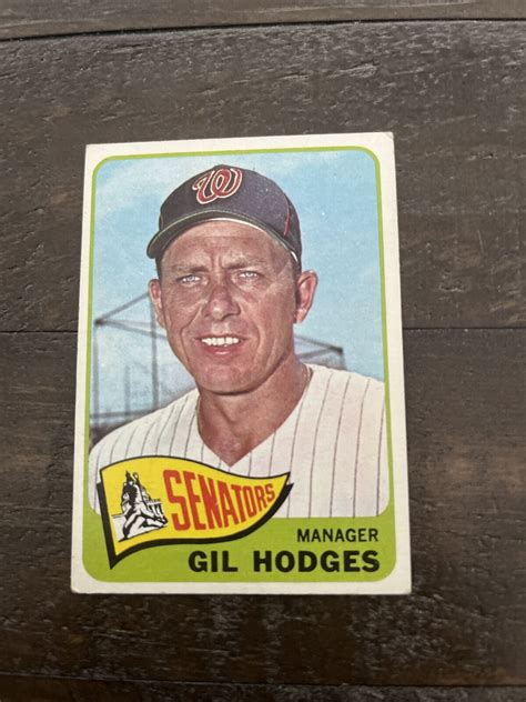 1965 Topps Baseball 99 Gil Hodges Washington Senators VG Condition