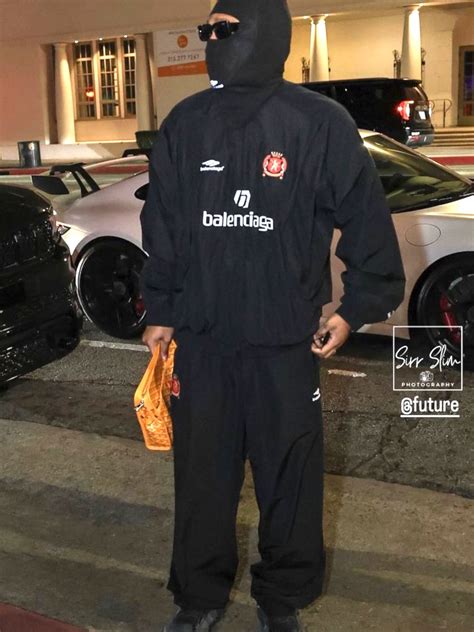 Future Balenciaga Ski Mask Soccer Logo Tracksuit Goyard Pouch Bag