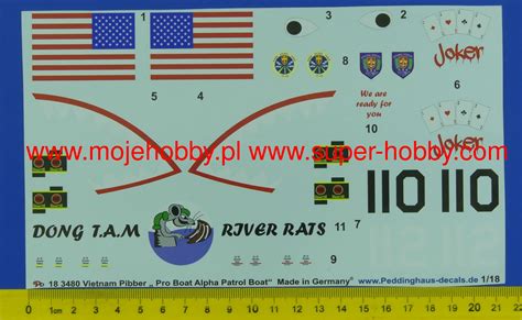 Vietnam Pibber Pro Boat Alpha Patrol Boat Peddinghaus Decals