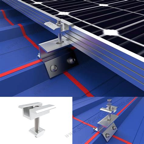 Railless Solar Metal Roof Clamps For Mounting System Solar Roof