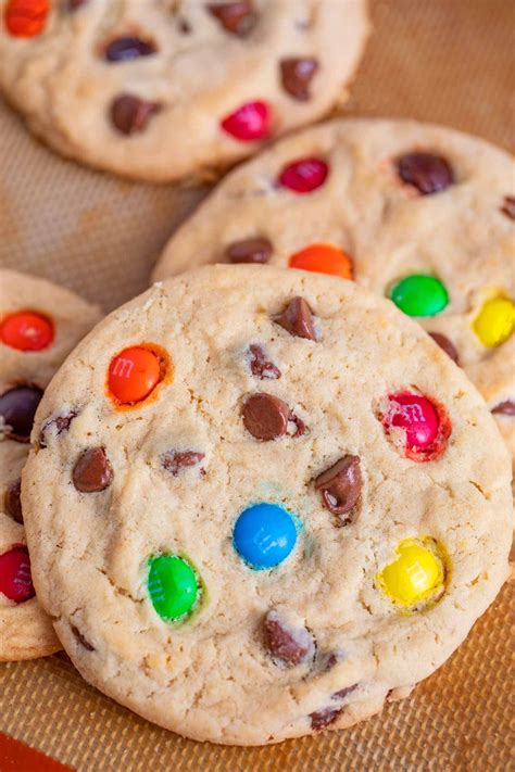 Mandm Cookies Are Soft Chewy And Perfect For Making Ahead Of Time Made With Sweet Mandm Candies