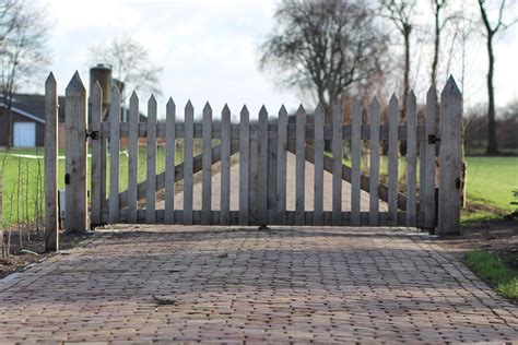 Landelijke Houten Poort Houten Poorten Houten Hek Poorten Oprit