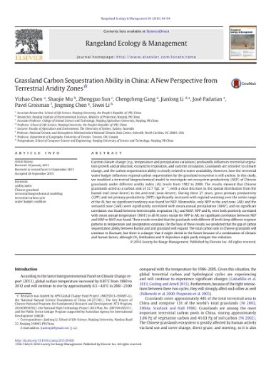 Grassland Carbon Sequestration Ability In China A New Perspective From