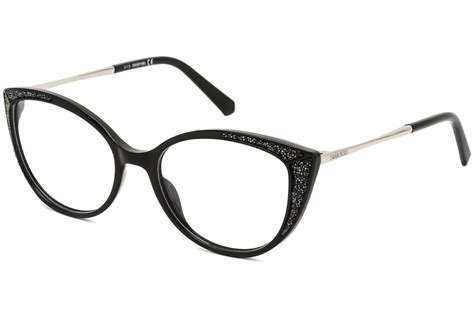 Swarovski Sk5362 001 Black Cat Eye Plastic Optical Eyeglasses Frame 53 17 140 Ebay