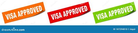 Visa Approved Sticker. Visa Approved Square Isolated Sign Stock Vector - Illustration of ...