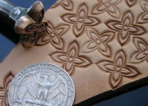 012 04 Square Flower Ii Western Vintage Leather Stamp Homemade Custom