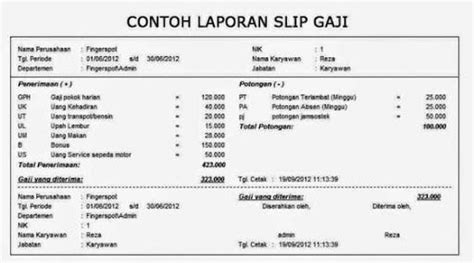 Contoh Slip Gaji Karyawan Format Dan Cara Membuatnya Images Hot Sex