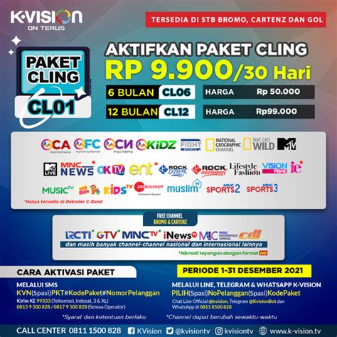 Terbaru Ini Daftar Siaran Harga Paket Cling Dan Cara Aktivasi Paket