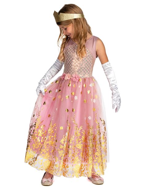 Costume Da Principessa Oro Rosa Per Bambina Vegaoo