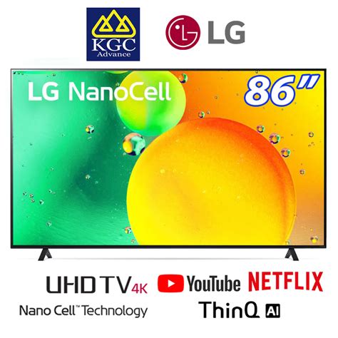 LG 86 86NANO75SQA NANO75 4K Smart NanoCell TV With AI ThinQ Shopee