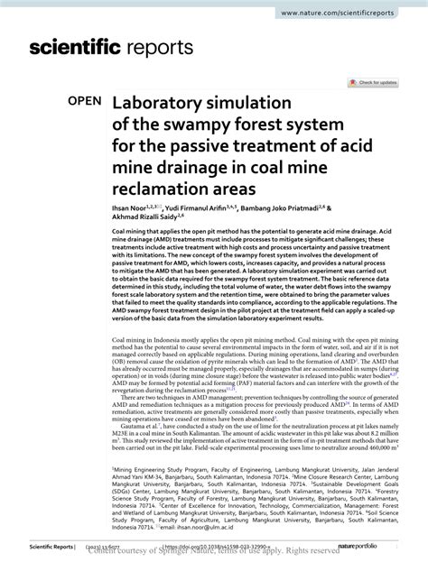 PDF Laboratory Simulation Of The Swampy Forest System For The Passive