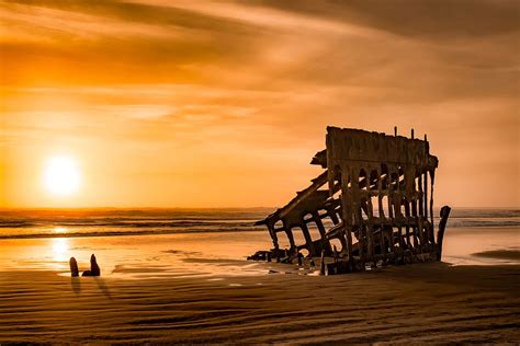 HD Wallpaper United States Wreck Of The Peter Iredale Sunset Peter