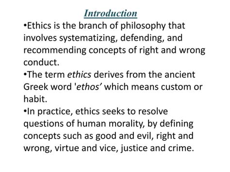 Importance Of Ethics PPT