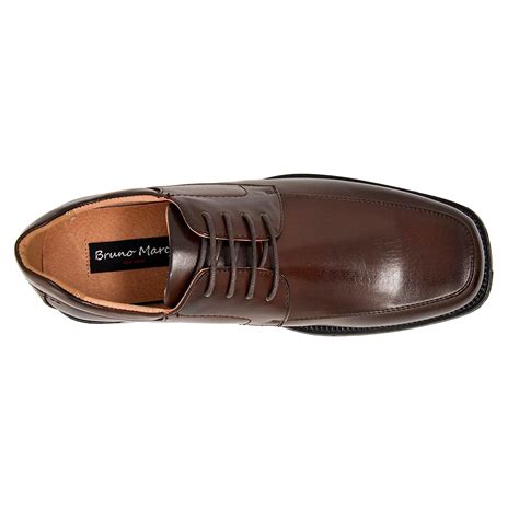 Bruno Marc Mens Classic Oxfords Shoes Square Toe Leather Shoes Lace Up