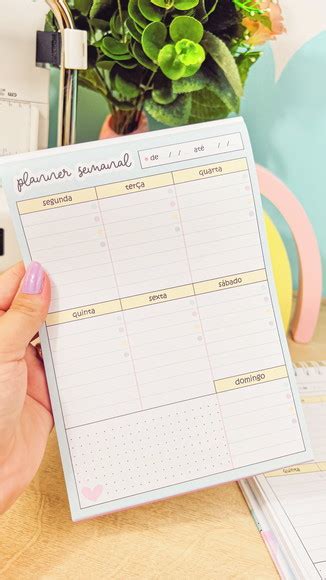 Planner Semanal Destacável A5 Elo7 Produtos Especiais