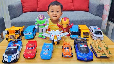 Go Lightning Mcqueen Ayo Mencari Mainan Bus Tayo Mobilan Polisi