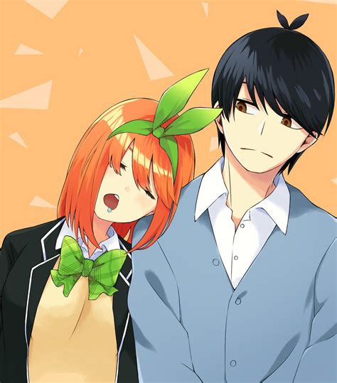 Two Anime Characters One With Red Hair And The Other With Green Leaves