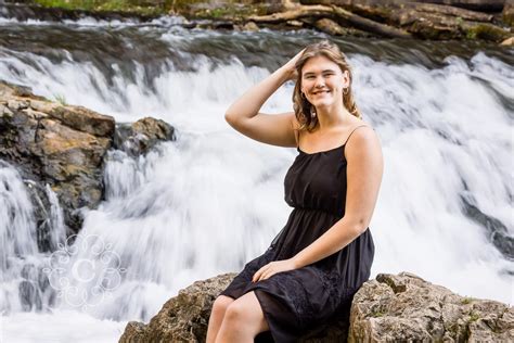 Senior Photography Waterfall Session Margaret