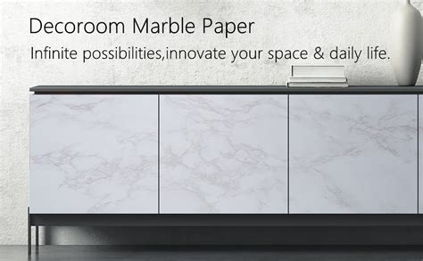 Decoroom Marble Sticky Back Plastic Granite Grey White Self Adhesive