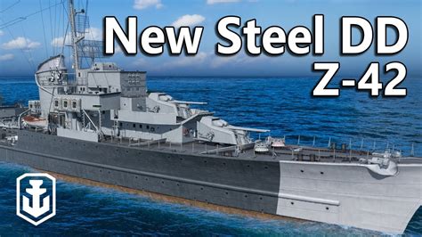 New Tier 10 German Destroyer For Steel - Z-42 First Impressions - YouTube