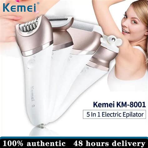 Kemei 5 In 1 Rechargeable Electric Women Shaver Epilator Shaving Hair