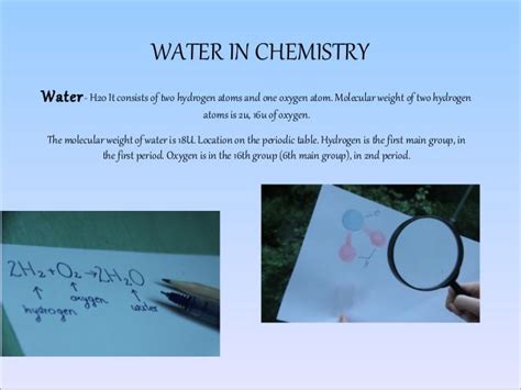 Water In Chemistry