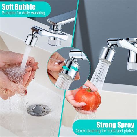 AIYOO 1080 2 Modes Pressurized Spray Faucet Extender With Splash