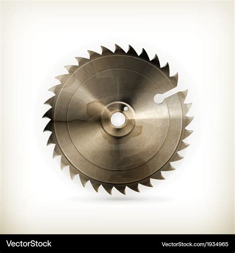 Circular Saw Blade Old Style Royalty Free Vector Image