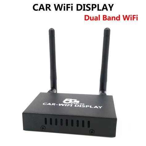 Car WIFI Display with Dual Antenna 2.4G+5G WiFi Automobile Screen Mirror Box Portable 1080P HDMI ...