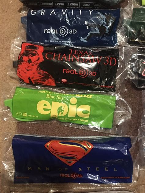 Real D 3d Glasses Lot Of 22 Iron Man Starwars Potter Hobbit Turbo Nip Rare Ebay