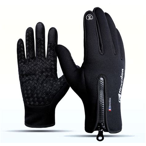 1pair Touch Screen Gloves Winter Sport Skiing Gloves Zipper Thermal Warm Windproof Tactical