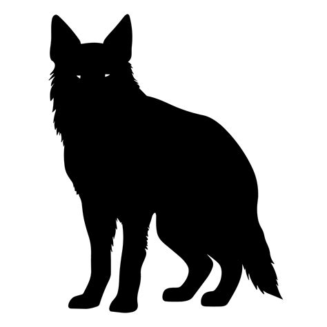 A Scary Dog Vector Silhouette Isolated On A White Background 35063035