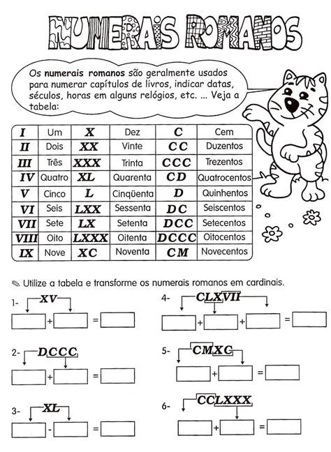 Atividade Numeros Romanos Ano Retoedu