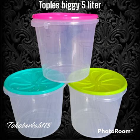 Jual 5 LITAR Toples Biggy Dan Arjuna 5liter Toples Kerupuk Toples