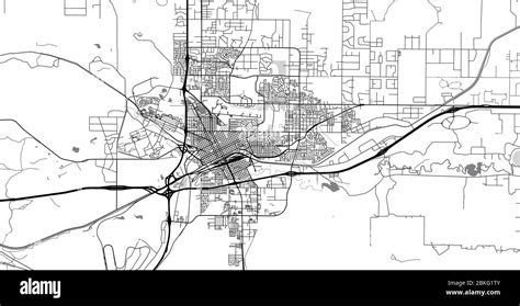 Urban vector city map of Cheyenne, USA. Wyoming state capital Stock ...