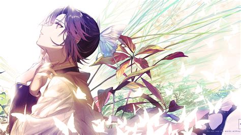 Demon Slayer Shinobu Kochou With Background Of Plants Hd Anime