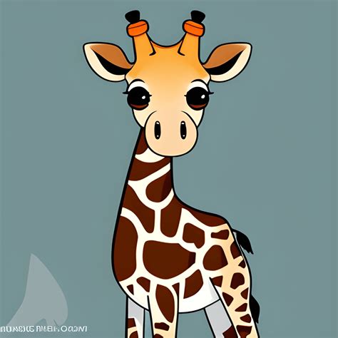 Cute Cartoon Giraffe Kawaii Chibi · Creative Fabrica