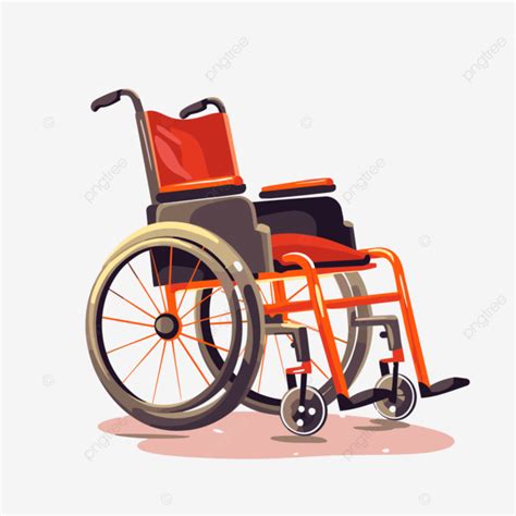 Wheelchair Clipart Cartoon Wheelchair Isolated On White Colored Background Vector, Wheelchair ...