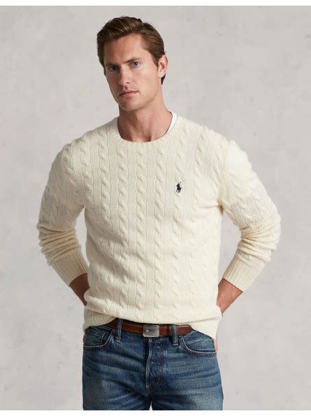 Pull torsadé laine cachemire Polo Ralph Lauren