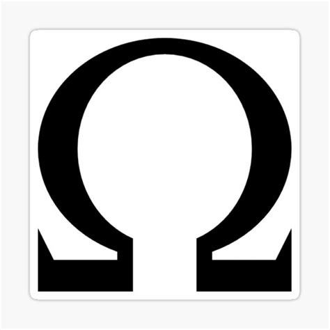 "OMEGA Text Symbol" Sticker by jackbetten13 | Redbubble