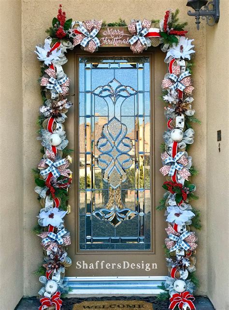 Farmhouse Christmas Garland Front Door Christmas Decor Rustic