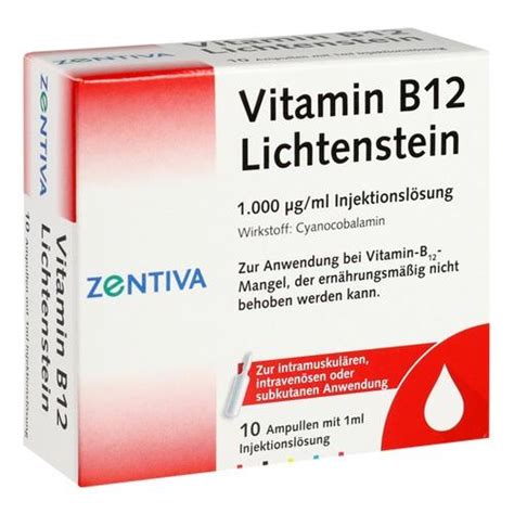 Vitamin B12 1 000 μg Lichtenstein Ampullen 10x1 Ml Cardiovascula All Medicine Arzneiprivat