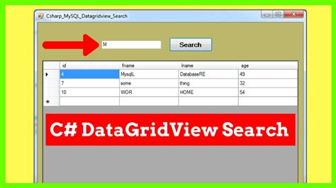 C Mysql How To Search Filter Datagridview Data With Textbox