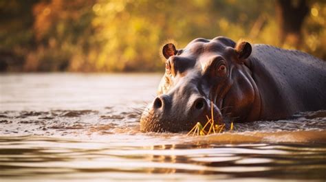 Premium AI Image | Hippo in the river