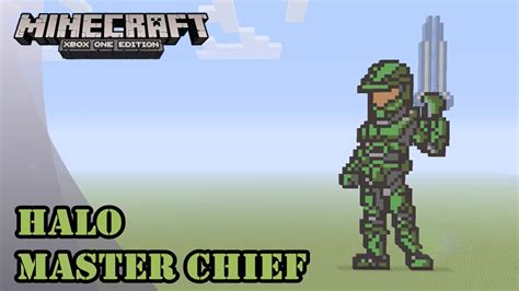 Minecraft Pixel Art Tutorial And Showcase Master Chief Halo Youtube